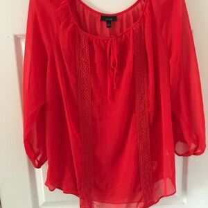 Apt 9 Orange Red Blouse